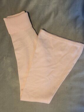 edikted Pink Flared Knit Pants Ribbed Waist Stretch Women's Casual Soft XS NWT